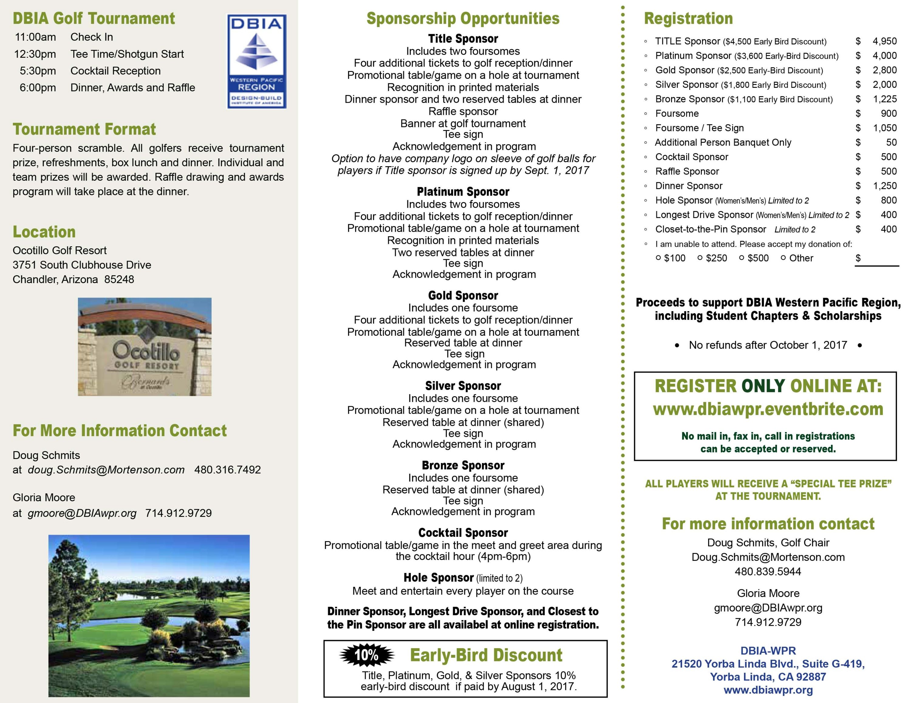 Arizona Golf Tournament DesignBuild Institute of America Western Pacific